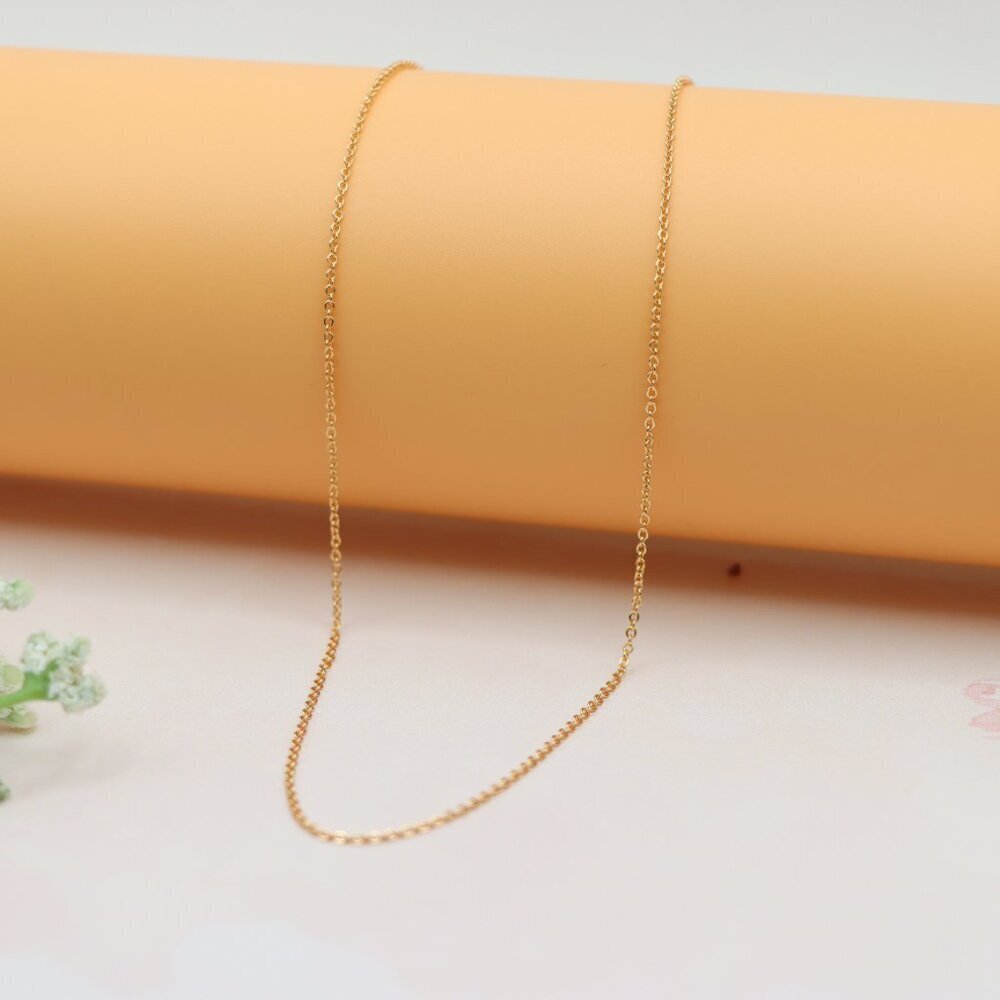 "Simple Rose Gold Chain Necklace Dainty Everyday Wear, XPNL0135